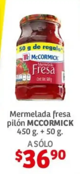 Soriana Híper Mermelada fresa pilon McCormick 450g + 50g oferta