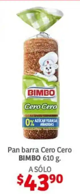 Soriana Híper Pan Barra Cero Cero BIMBO 610 g oferta
