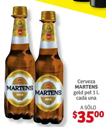 Soriana Híper Cerveza MARTENS gold pet 1L cada una oferta