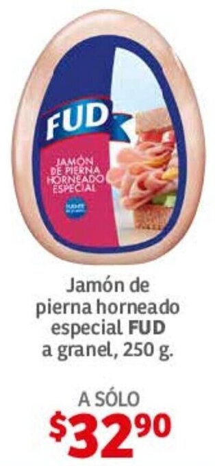 Soriana Híper Jamon de pierna horneado especial FUD a granel 250g oferta