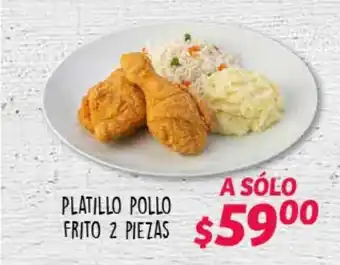 Soriana Híper Platillo Pollo Frito 2 Piezas oferta
