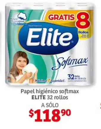 Soriana Híper Papel higienico softmax ELITE 32 rollos oferta