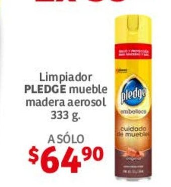 Limpiador PLEDGE mueble madera aerosol 333g