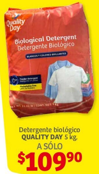 Soriana Híper Detergente biologico QUALITY DAY 5kg oferta