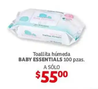 Soriana Híper Toallita Humeda BABY ESSENTIALS 100 pzas oferta