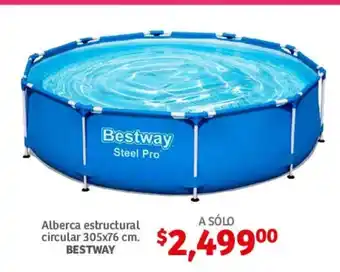 Soriana Híper Alberca estructural circular 305x76 cm BESTWAY oferta