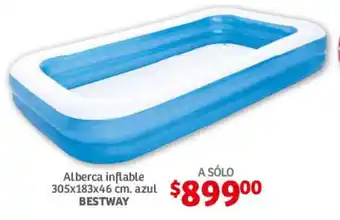 Soriana Híper Alberca inflable 305x183x46cm azul BESTWAY oferta