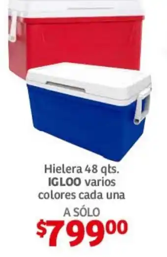 Hielera 48 qts IGLOO varios colores cada una