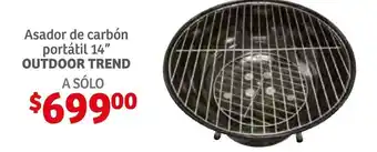 Soriana Híper Asador de carbon portatil 14" OUTDOOR TREND oferta