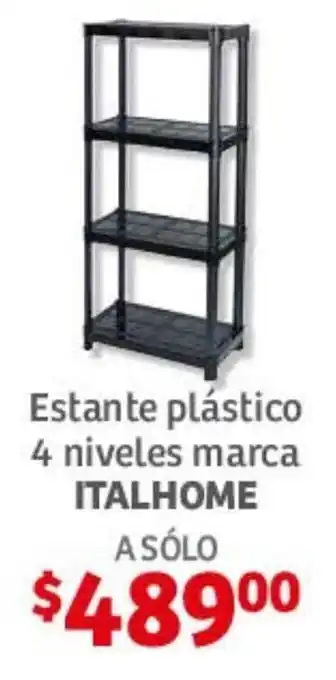 Soriana Híper Estante plastico 4 nieveles marca ITALHOME oferta