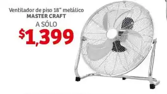 Soriana Híper Ventilador de piso 18" metalico MASTER CRAFT oferta