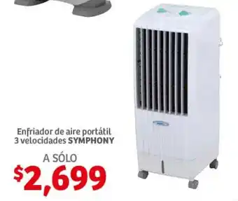 Enfriador de aire portatil 3 velocidades SYMPHONY
