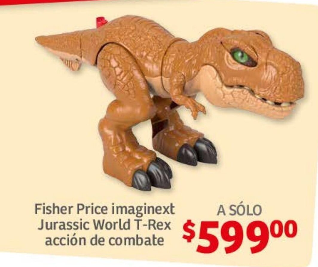 Fisher Price imaginext Jurassic World T-Rex accion de combate oferta en Soriana Híper Fisher Price imaginext Jurassic World T-Rex accion de combate oferta en Soriana Híper