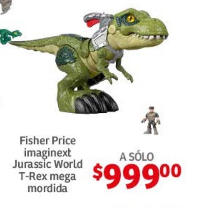 Fisher Price imaginext Jurassic World T-Rex mega mordida oferta en Soriana Híper Fisher Price imaginext Jurassic World T-Rex mega mordida oferta en Soriana Híper
