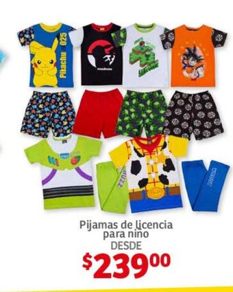Pijamas de licencia para niño