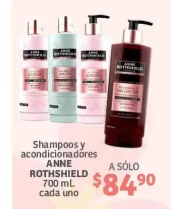 Soriana Híper Shampoos y acondicionadores ANNE ROTHSHIELD 700 ml cada uno oferta