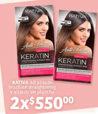 Soriana Híper KATIVA kit alisado brazilian straightening y alisado sin plancha oferta