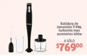 Soriana Híper Batidora de inmersion T-FAL turbomix max accesorios 400w oferta