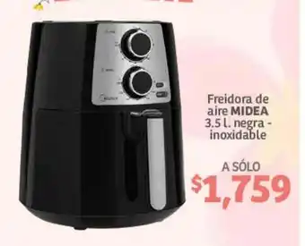 Soriana Híper Freidora de aire MIDEA 3.5 L negra inoxidable oferta