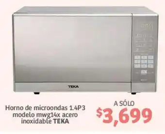 Soriana Híper Horno de microondas 1.4P3 modelo mwg14x acero inoxidable TEKA oferta
