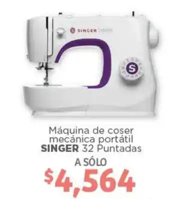 Maquina de coser mecanica portatil SINGER 32 Puntadas