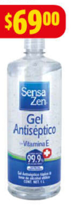 Farmacias Guadalajara Gel Antiséptico Sensa Zen 1L oferta
