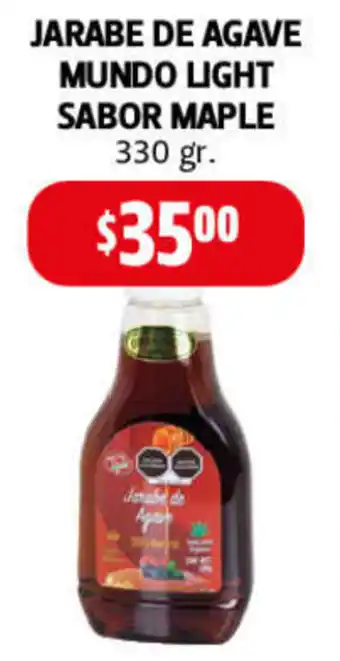 Jarabe de Agave Mundo Light Sabor Maple 330g
