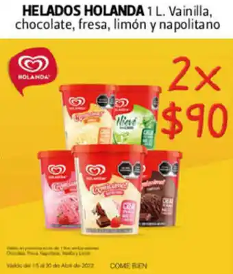 Helados Holanda 2 x 1L