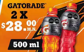Farmacias Guadalajara Gatorade 2 x 500ml oferta