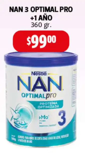Farmacias Guadalajara Nan 3 Optimal Pro 360g oferta