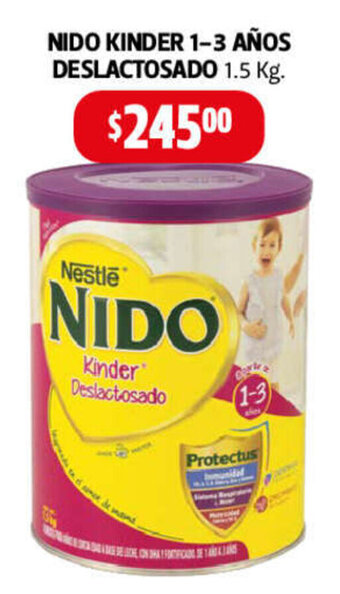 Farmacias Guadalajara Nido Kinder Deslactosado 1.5kg oferta