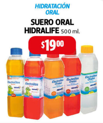 Farmacias Guadalajara Suero Oral Hidralife 500ml oferta