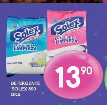 Alsuper Detergente en polvo solex 800 gr oferta