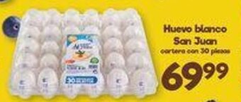 Huevo Blanco San Juan 30 piezas