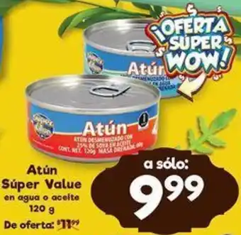 S-Mart Atún Súper Value en agua o Aceite 120g oferta