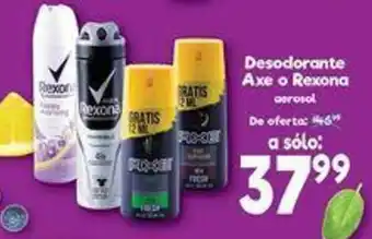 S-Mart Desodorante Axe o Rexona Aerosol oferta