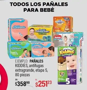 Pañales kiddies antifuga etapa 5, 80 piezas