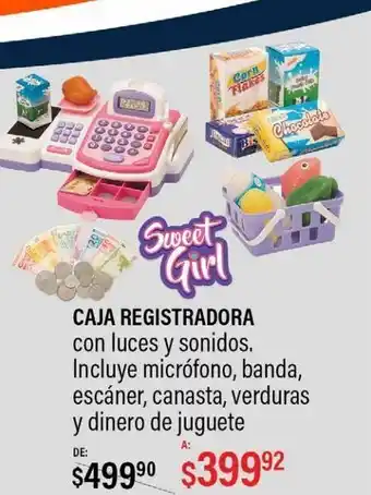 Caja registradora con luces y sonidos.