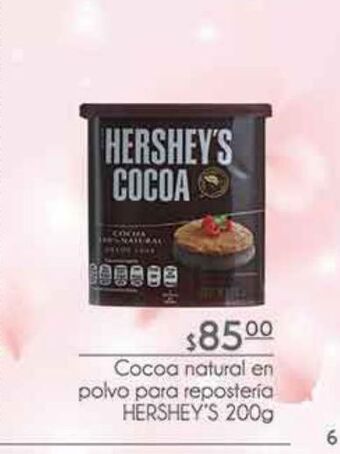 Cocoa natural en polvo para reposteria hershey's 200g
