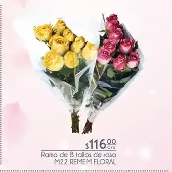 Fresko Ramo de 8 tallos de rosa m22 remem floral oferta