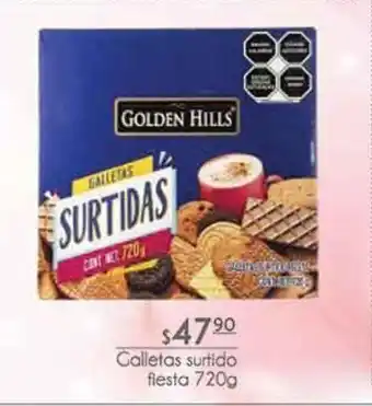 Galletas surtido fiesta golden hills 720g