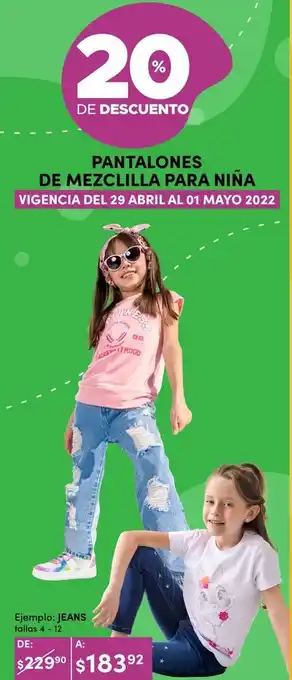 Woolworth Pantalones de mezclilla para niña oferta