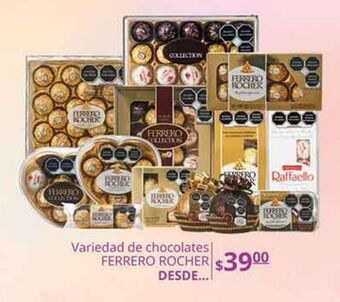 Variedad de chocolate ferrero rocher
