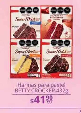 Harinas para pastel betty crocker 432g