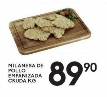 Alsuper Milanesa de pollo empanizada cruda kg oferta