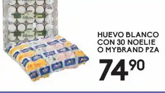 Alsuper Huevo blanco con 30 nohelie o mybrand pza oferta