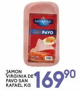 Alsuper Jamón virginia de pavo san rafael kg oferta