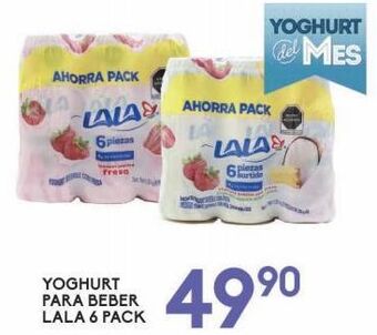 Alsuper Yogurt para beber lala 6pack oferta