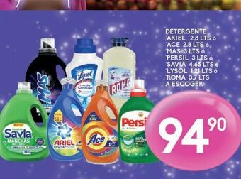 Alsuper Detergente ariel 2,8l o ace 2,8l o mas 3l o persil 3l oferta