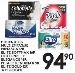 Alsuper Higienicos multiempaque mimarca12r, elite softmax 16r oferta